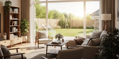 An energy-efficient picture window in a Miami ,FL home, providing a clear view after a window seal repair that lowered AandC costs